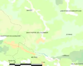 Poziția localității Saint-Pierre-de-Colombier