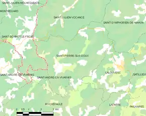 Poziția localității Saint-Pierre-sur-Doux