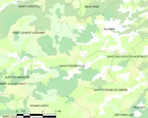 Poziția localității Saint-Pierreville