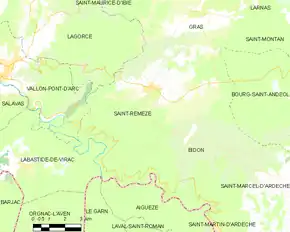 Poziția localității Saint-Remèze