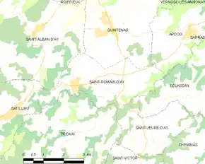 Poziția localității Saint-Romain-d'Ay