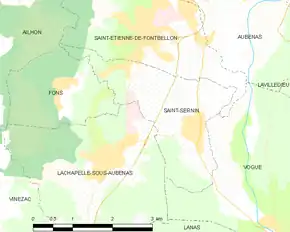 Poziția localității Saint-Sernin