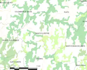 Poziția localității Saint-Sylvestre