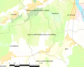 Poziția localității Saint-Symphorien-sous-Chomérac