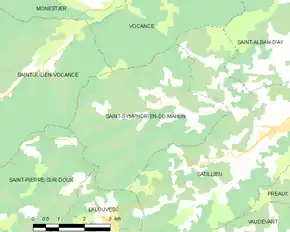 Poziția localității Saint-Symphorien-de-Mahun