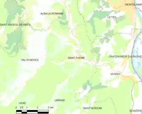 Poziția localității Saint-Thomé