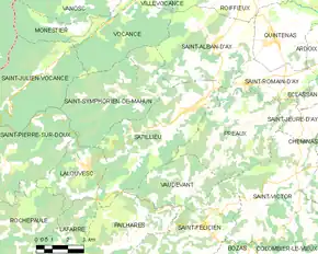 Poziția localității Satillieu