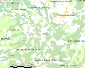 Poziția localității Silhac