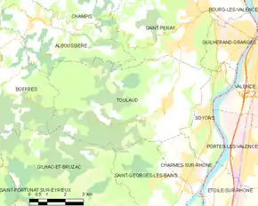 Poziția localității Toulaud