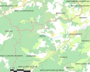 Poziția localității Vanosc