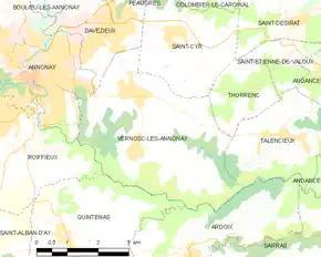 Poziția localității Vernosc-lès-Annonay