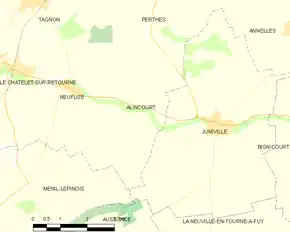 Poziția localității Alincourt