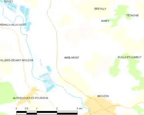 Poziția localității Amblimont