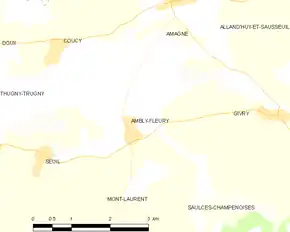 Poziția localității Ambly-Fleury
