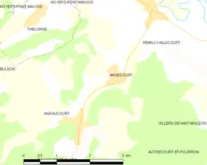 Poziția localității Angecourt