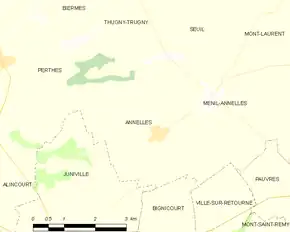 Poziția localității Annelles