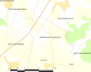 Poziția localității Auboncourt-Vauzelles