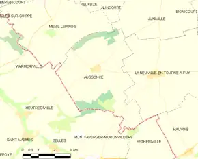 Poziția localității Aussonce