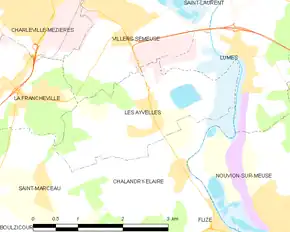 Poziția localității Les Ayvelles