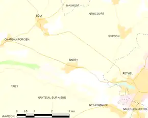 Poziția localității Barby