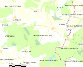 Poziția localității Beaumont-en-Argonne