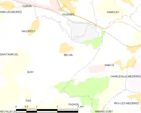 Poziția localității Belval