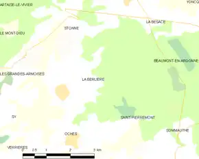 Poziția localității La Berlière