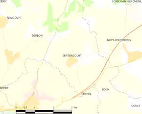 Poziția localității Bertoncourt