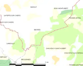Poziția localității Bièvres