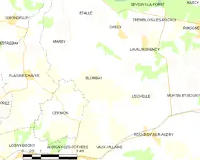 Poziția localității Blombay