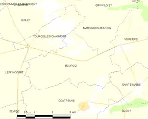 Poziția localității Bourcq