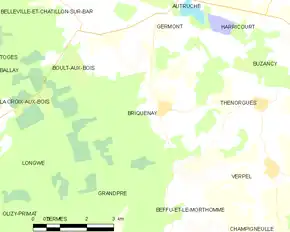 Poziția localității Briquenay