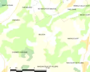 Poziția localității Bulson