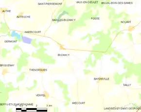 Poziția localității Buzancy