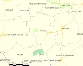 Poziția localității Cauroy