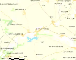 Poziția localității Château-Porcien