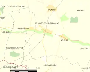 Poziția localității Le Châtelet-sur-Retourne