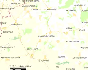 Poziția localității Chaumont-Porcien