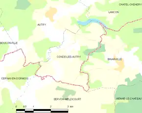 Poziția localității Condé-lès-Autry