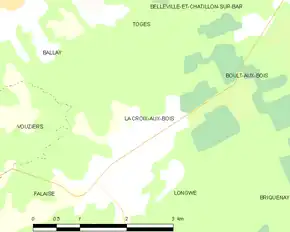Poziția localității La Croix-aux-Bois