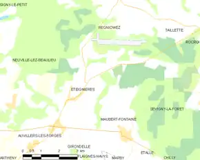 Poziția localității Éteignières