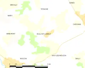 Poziția localității Euilly-et-Lombut