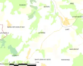 Poziția localității La Férée