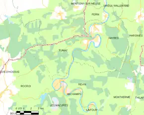 Poziția localității Fumay
