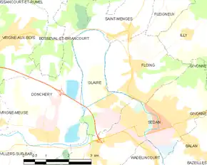 Poziția localității Glaire