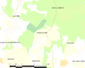 Poziția localității Grandchamp