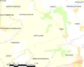 Poziția localității Grivy-Loisy
