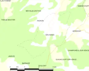 Poziția localității Gruyères