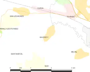 Poziția localității Haudrecy