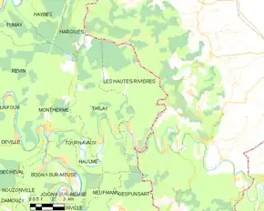 Poziția localității Les Hautes-Rivières